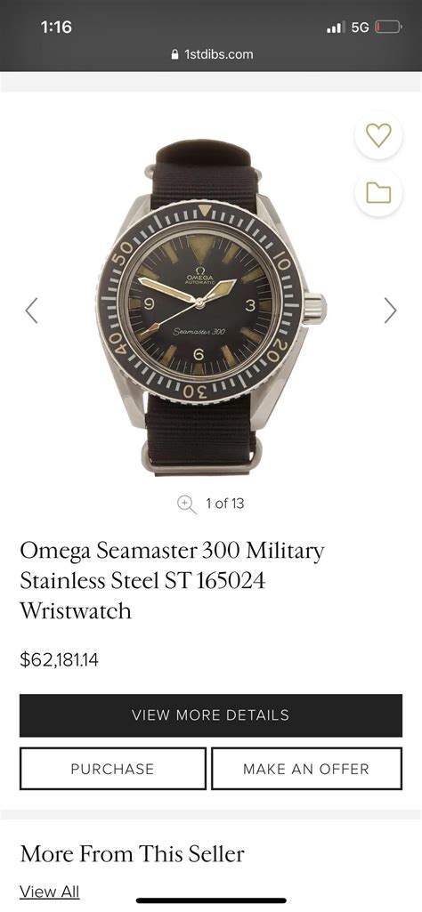 how much is a seamaster omega watch worth